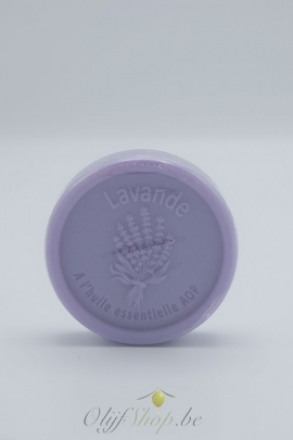 Ronde zeep met essentiële lavendelolie